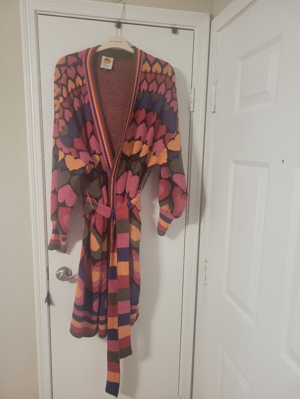 FARM Rio Multicolor Heart Pattern Sweater